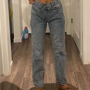 Princess Polly criss-cross jeans